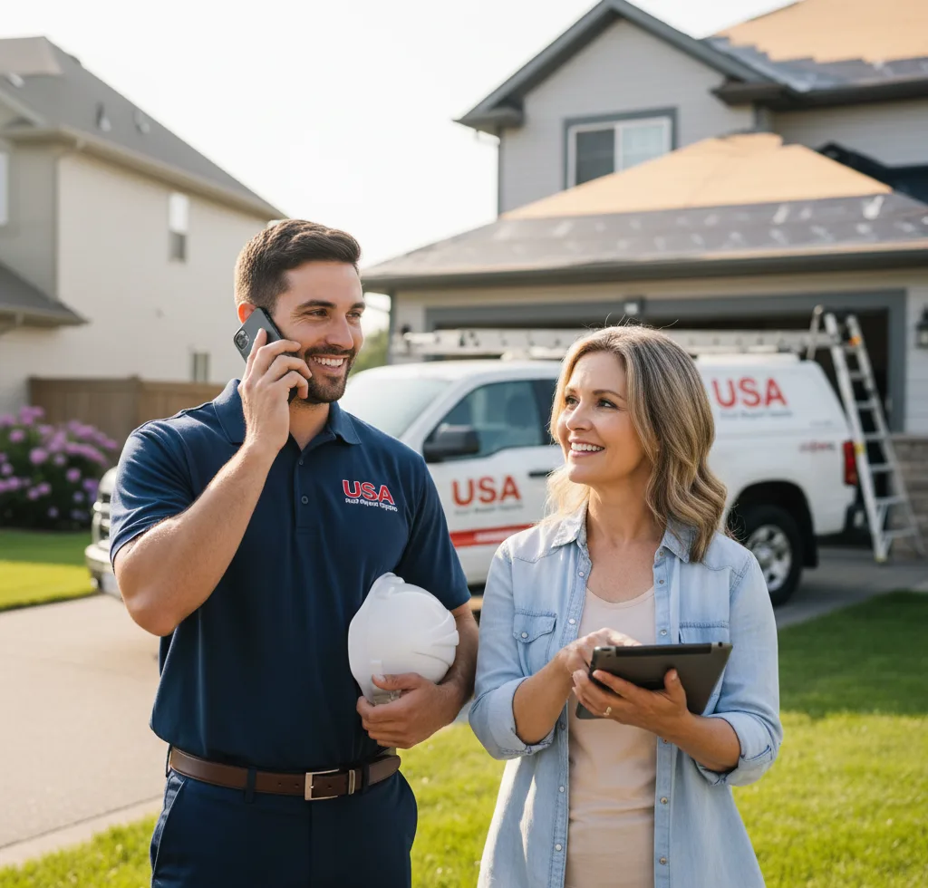 USA Roof Repair Experts customer support in Fortville